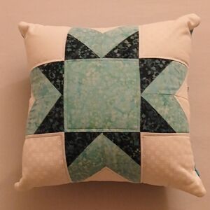 Patchwork Star Quilted Throw Pillow